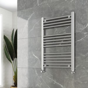 500mm (w)  x 800mm (h) Straight Chrome Towel Rail