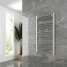 500mm (w)  x 1000mm (h) "Straight Chrome" Towel Rail