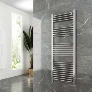 500mm (w)  x 1400mm (h) Straight Chrome Towel Rail