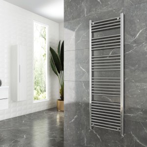 500mm (w)  x 1600mm (h) Straight Chrome Towel Rail