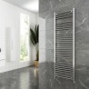 500mm (w)  x 1600mm (h) "Straight Chrome" Towel Rail