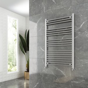 600mm (w)  x 1000mm (h) Straight Chrome Towel Rail