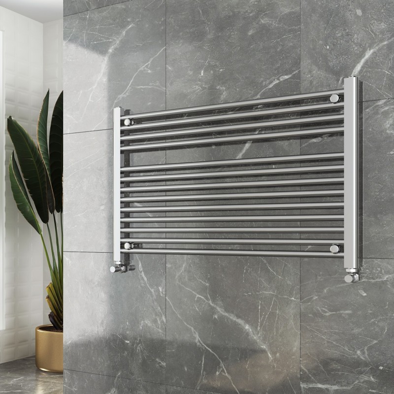 900mm (w)  x 600mm (h) "Straight Chrome" Towel Rail