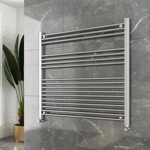 900mm (w)  x 900mm (h) Straight Chrome Towel Rail