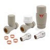 Cappuccino Thermostatic Valves for Radiators & Towel Rails (Pair of Straight or Corner)