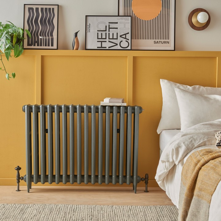Gladstone 745mm 3 Column Cast Iron Radiator - Insitu