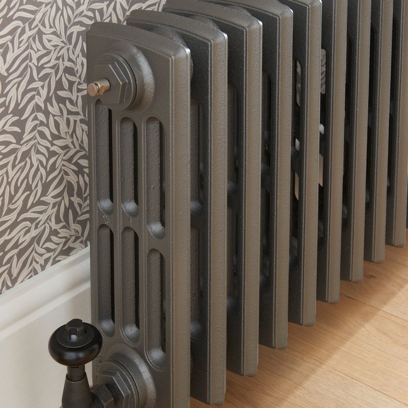 Mayfair 475mm 4 Column Cast Iron Radiator - Insitu