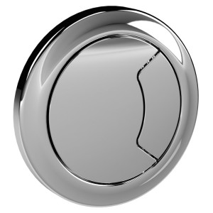 Dual Flush Concealed Cistern Bottom Inlet & Chrome Round Flush Plate