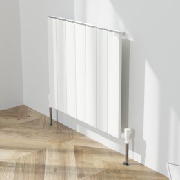 660mm (w) x 600mm (h) "Tower" Single Panel White Horizontal Aluminium Radiator (7 Extrusions)