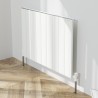 850mm (w) x 600mm (h) "Tower" Single Panel White Horizontal Aluminium Radiator (9 Extrusions)