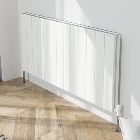1230mm (w) x 600mm (h) "Tower" Double Panel White Horizontal Aluminium Radiator (26 Extrusions)