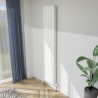 375mm (w) x 1800mm (h) "Tower" Double Panel White Vertical Aluminium Radiator (8 Extrusions)