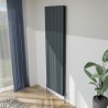 565mm (w) x 1800mm (h) "Tower" Double Panel Anthracite Vertical Aluminium Radiator (12 Extrusions)