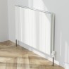 850mm (w) x 600mm (h) "Tower Bold" Double Panel White Horizontal Aluminium Radiator (18 Extrusions)