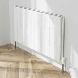 1040mm (w) x 600mm (h) "Tower Bold" Double Panel White Horizontal Aluminium Radiator (22 Extrusions)