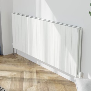 1420mm (w) x 600mm (h) "Tower Bold" Double Panel White Horizontal Aluminium Radiator (30 Extrusions)