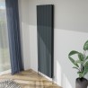 565mm (w) x 1800mm (h) "Tower Bold" Double Panel Anthracite Vertical Aluminium Radiator (12 Extrusions)
