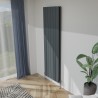 565mm (w) x 1800mm (h) "Tower" Double Panel Anthracite Vertical Aluminium Radiator (12 Extrusions)