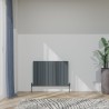 850mm (w) x 600mm (h) "Tower Bold" Double Panel Anthracite Horizontal Aluminium Radiator (18 Extrusions)