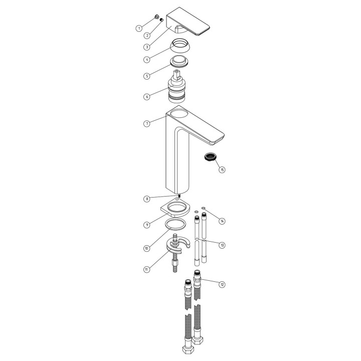 Marengo Chrome High Rise Mono Basin Mixer Tap