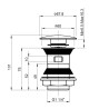 Matt Black Push Button Basin Waste Slotted & Un-Slotted