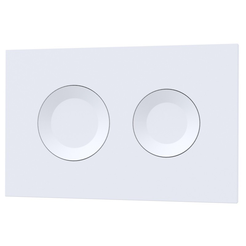 Round White Flush Plate - Closeup