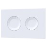 Round White Flush Plate - Closeup