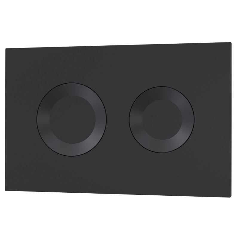 Round Black Flush Plate - Closeup