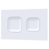 Square White Flush Plate - Closeup