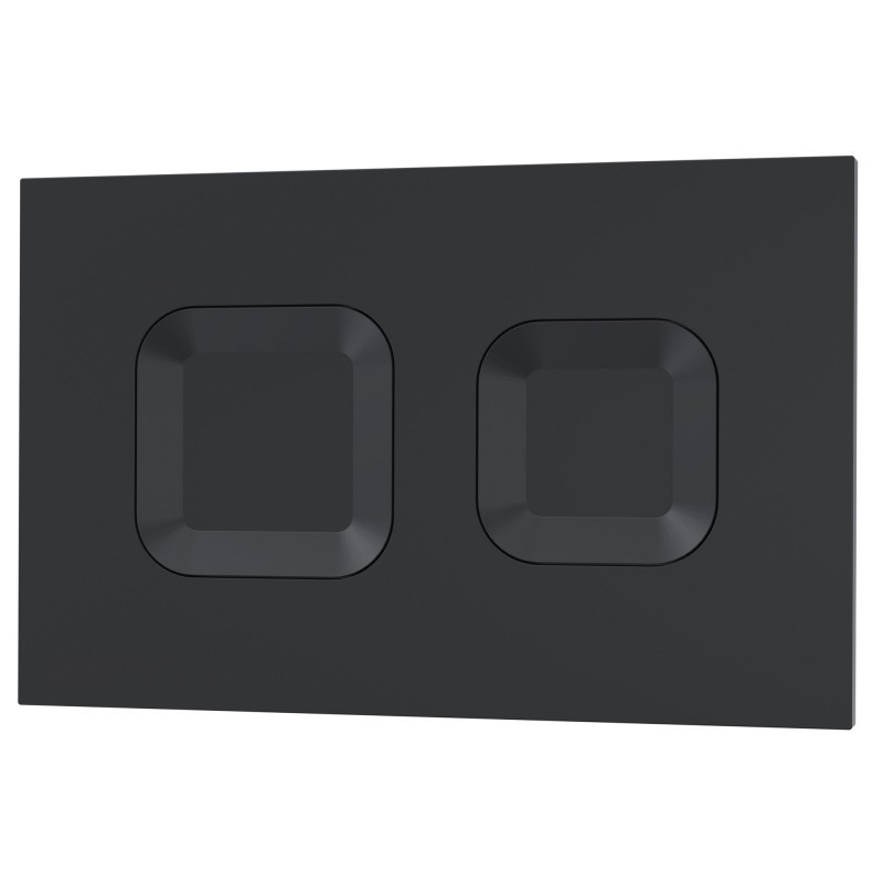 Square Black Flush Plate - Closeup