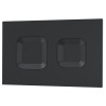 Square Black Flush Plate - Closeup