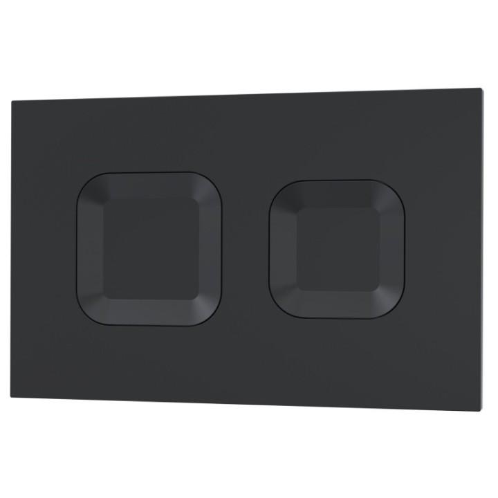 Square Black Flush Plate - Closeup
