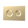 brushed brass flush plate - closeup