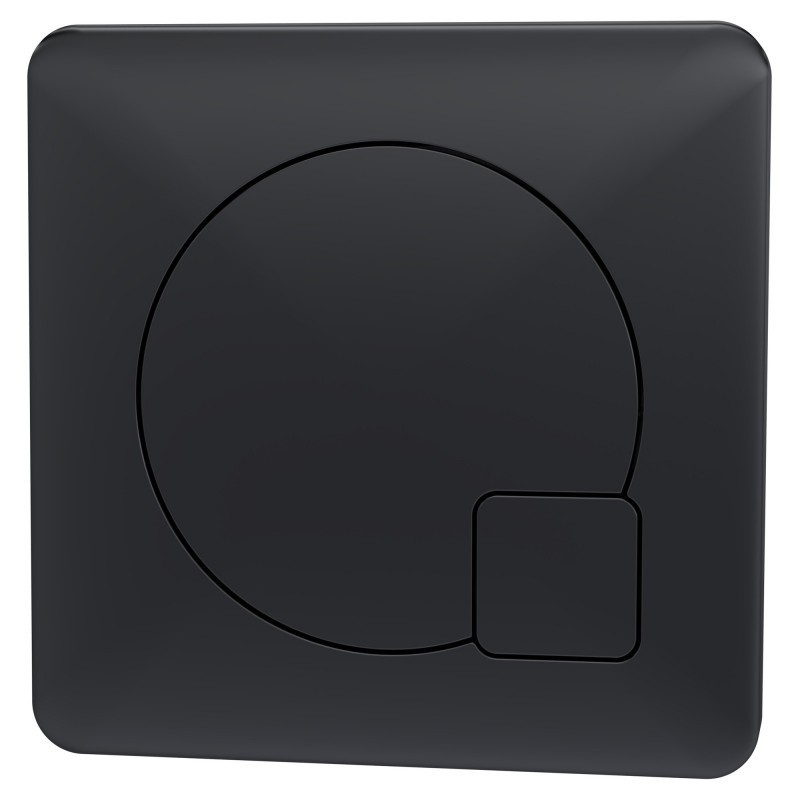 black flush plate - closeup