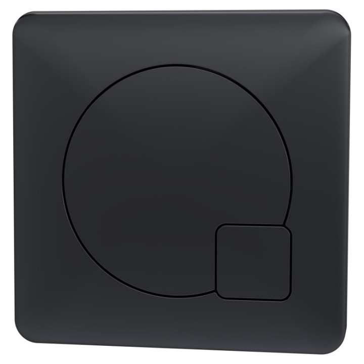 black flush plate - closeup