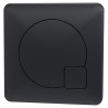 black flush plate - closeup