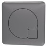 pewter flush plate - closeup