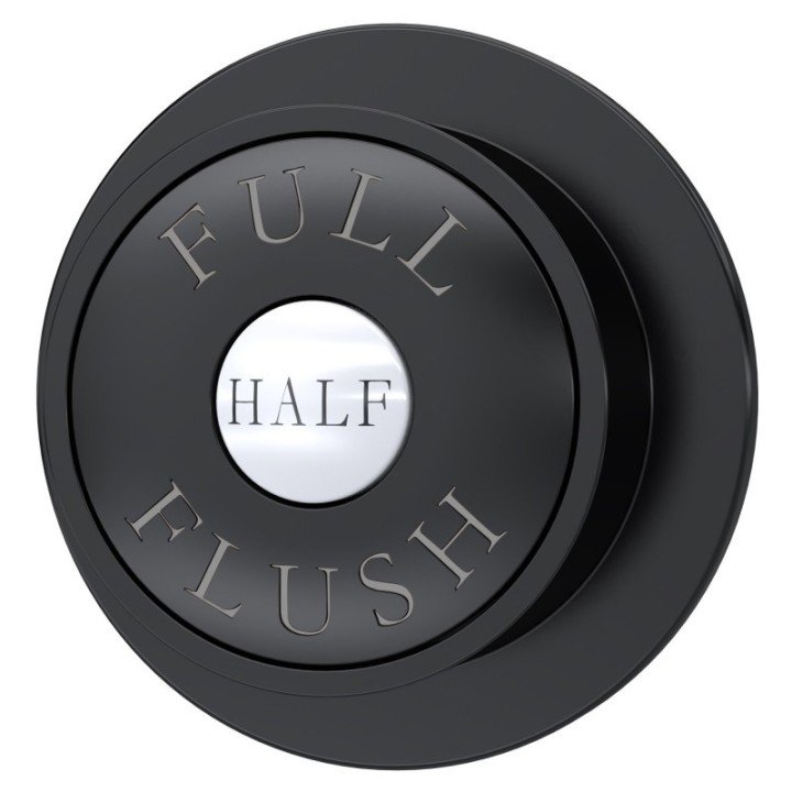 black flush plate - closeup