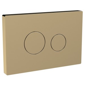 Pneumatic Concealed Cistern Dual Flush Universal Access with Brushed Brass Square Flush Plate