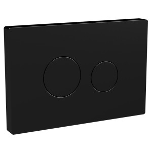 Pneumatic Concealed Cistern Dual Flush Universal Access with Matt Black Square Flush Plate