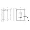 Ohio 500mm (w) x 700mm (h) Rectangle Front-Lit LED Mirror