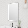 Hydrus Chrome 500mm (w) x 700mm (h) Framed LED Touch Sensor Mirror - Insitu