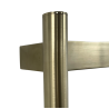 500mm (w) x 800mm (h) Strata Flat Bar Dry Electric Towel Rail – Brushed Brass Stainless