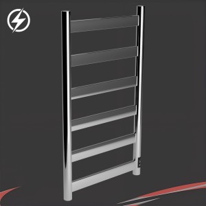 500mm (w) x 700mm (h) Strata Flat Bar Dry Electric Towel Rail – Polished Stainless
