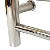 700mm (w) x 500mm (h) Axis Polished Stainless Steel Dry Electric Towel Shelf Radiator (In-Built Controller)