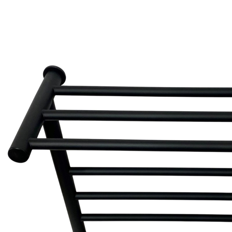 700mm (w) x 500mm (h) Axis Matt Black Dry Electric Towel Shelf Radiator (In-Built Controller)