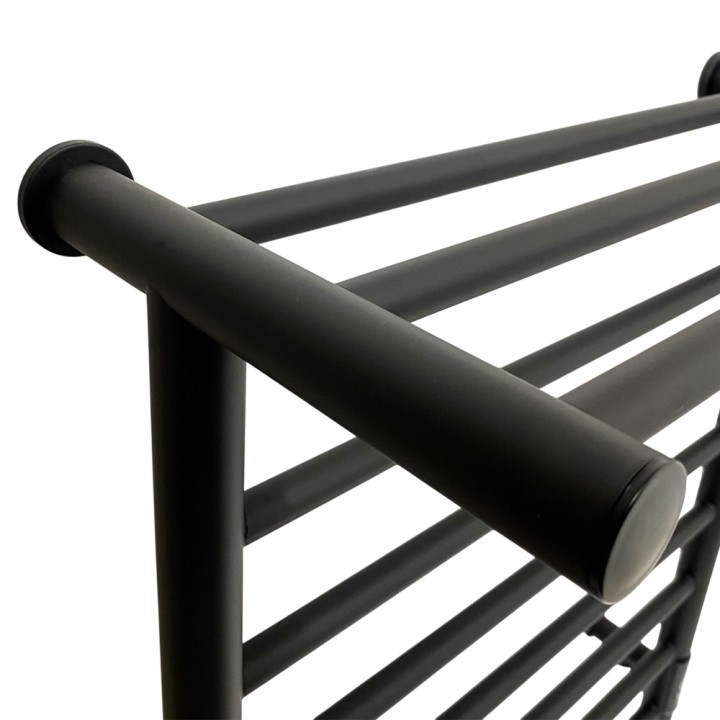 700mm (w) x 500mm (h) Axis Dry Electric Towel Shelf – Black - Closeup
