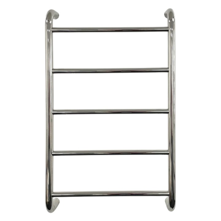 600mm (w) x 700mm (h) Contour Polished Stainless Steel Traditional Dry Electric Towel Rail