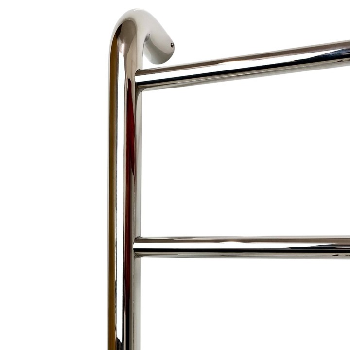 600mm (w) x 700mm (h) Contour Dry Electric Towel Shelf – Polished Stainless - Insitu
