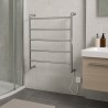 600mm (w) x 700mm (h) Contour Dry Electric Towel Shelf – Polished Stainless - Insitu